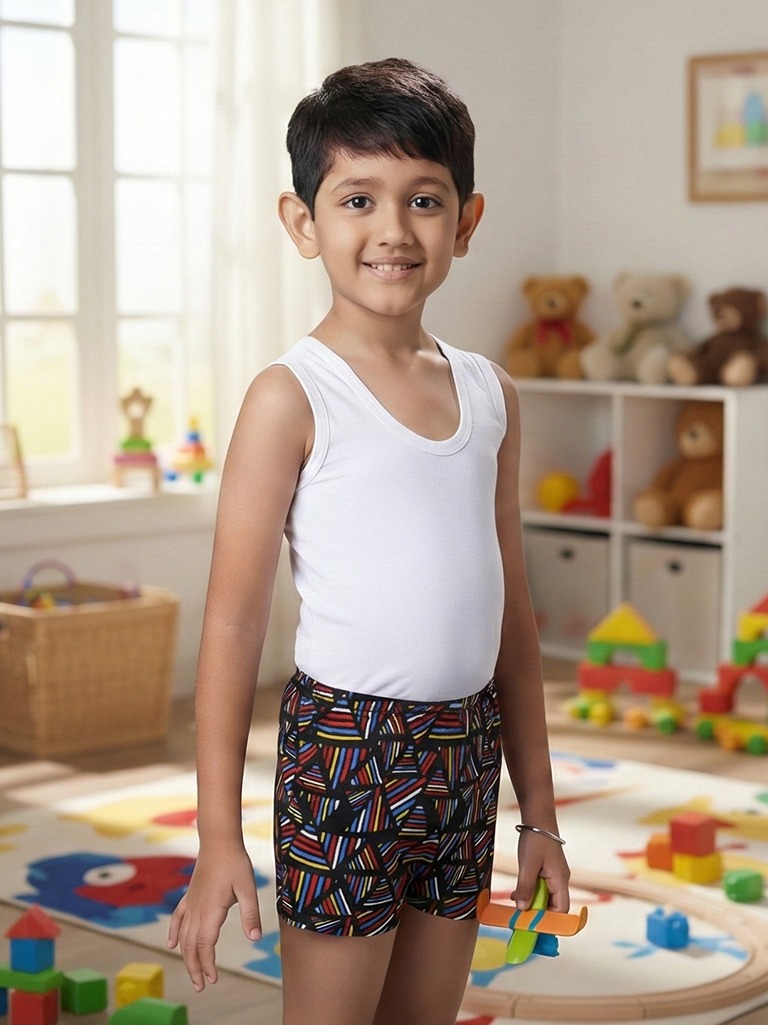 Boys Crazy Kids Print Drawer Inner Elastic