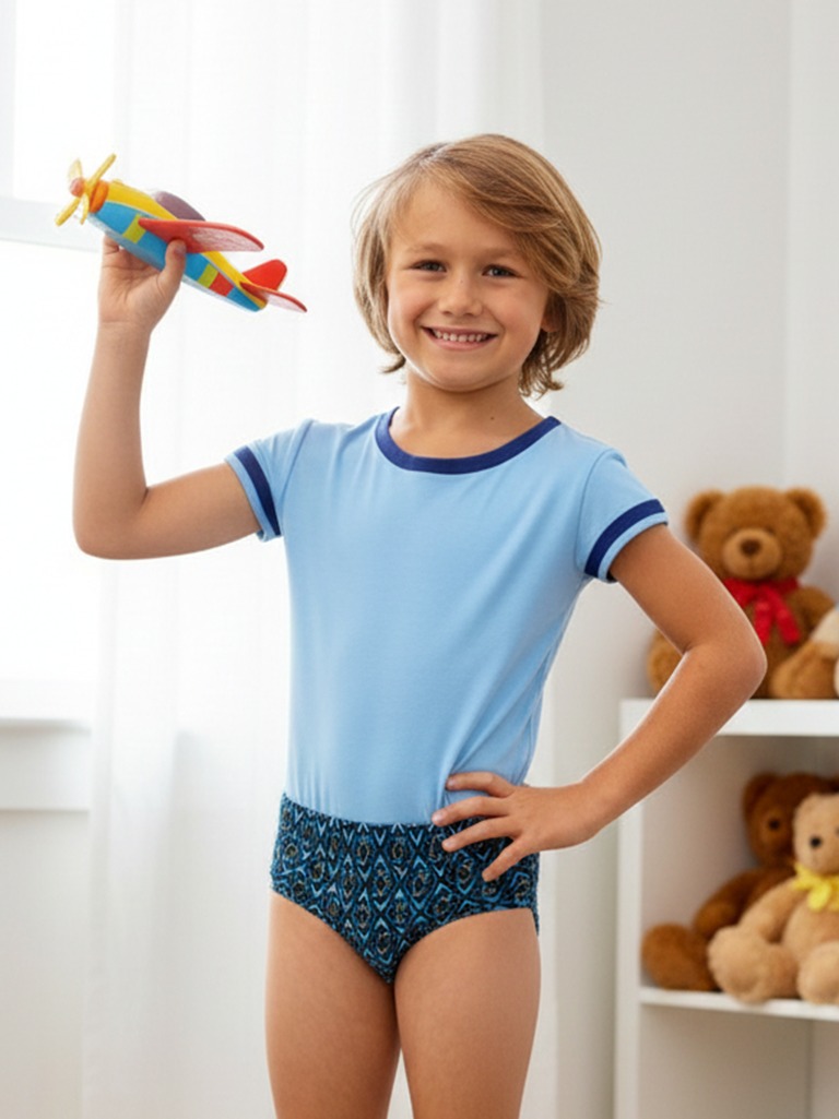 Boys Crazy Kids Print Jetty Inner Elastic