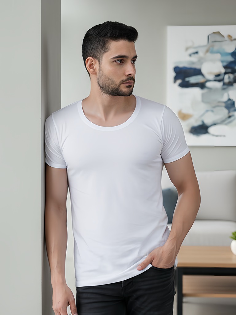 Platinum Mens Vest Round Neck Shoulder